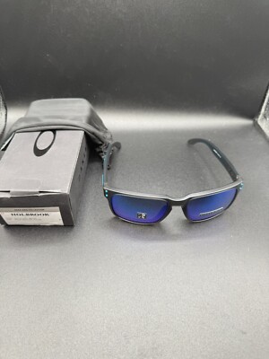 Oakley Aero Grid Holbrook Matte Grey Smoke Prizm Sapphire Irid lens OO9102-F255