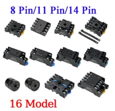 AC DPDT 8P/11P/14 Pin Relay with Socket Base Included  For PYF08A PTF08A PYF14A