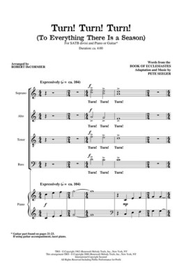 Turn! Turn! Turn! (To Everything There Is a Season) SATB divisi T