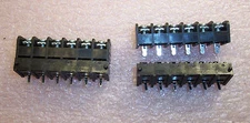 QTY (10) 6 POSITION BARRIER STRIP W/ MATED SOCKET 4PCV-06 & 4DTB-06 RDI .325”