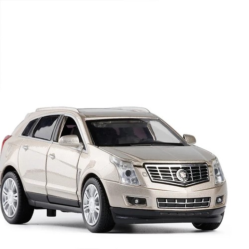 Modellino auto 1/32 Cadillac SRX fuoristrada SUV pressofuso con suoni e luci regalo bambino - Foto 6 di 15