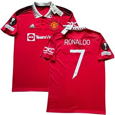 2022/23 Manchester United Home Europa League Jersey #7 Ronaldo