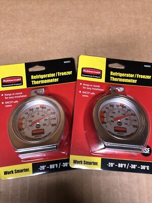 Lot Of 2 Rubbermaid Refrigerator/ Freezer Thermometer Brand New