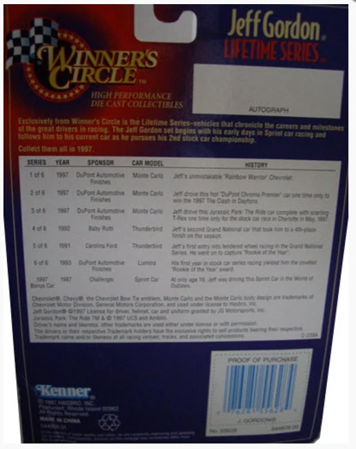 Winner's Circle LTS (4 de 6) 1992 Jeff Gordon #1 Baby Ruth 1/64 NASCAR diecast Foto 3 de 3