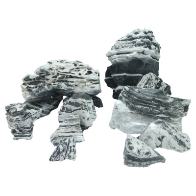 Aqua Della Aquarium Dekoration Cloudy grau L 2kg Aquascaping Terrarien-Steine