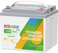 Redodo 12V 50Ah LiFePO4 Lithium Battery Deep Cycles for Trolling Motor RV - Used