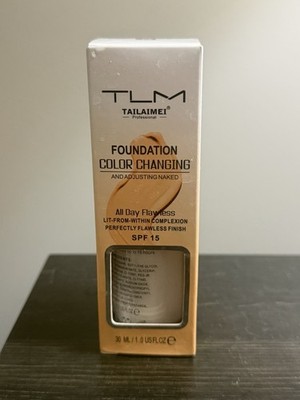 TLM Color Changing Foundation, All Day Flawless Finish  1 FL OZ EXP 2030