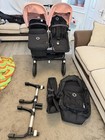 Bugaboo Donkey 5 Double Twin Pushchair  Complete Set Black Soft Pink