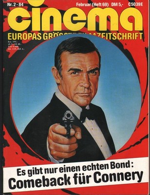 JAMES BOND GERMAN CINEMA MAGAZINE 1983 NEVER SAY NEVER AGAIN CLINT EASTWOOD
