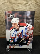 1991 Pro Set Randy McKay #422 - New Jersey Devils In-Person ON-CARD AUTO