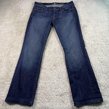 7 For All Mankind Jeans Womens 30 Blue Bootcut Low Rise Stretch Denim Made USA