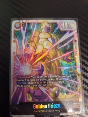 Golden Frieza FB02-140 SCR Blazing Aura Fusion World NM