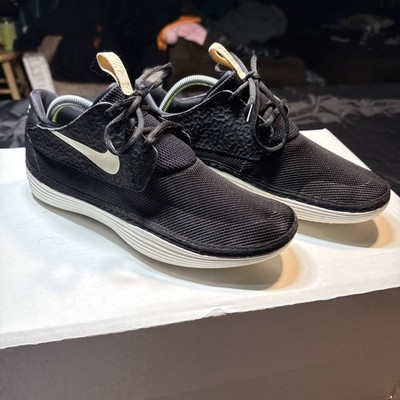 Nike Solarsoft Moccasin Men s Size 9 Black Running Shoe Sneakers 555301-013 USED