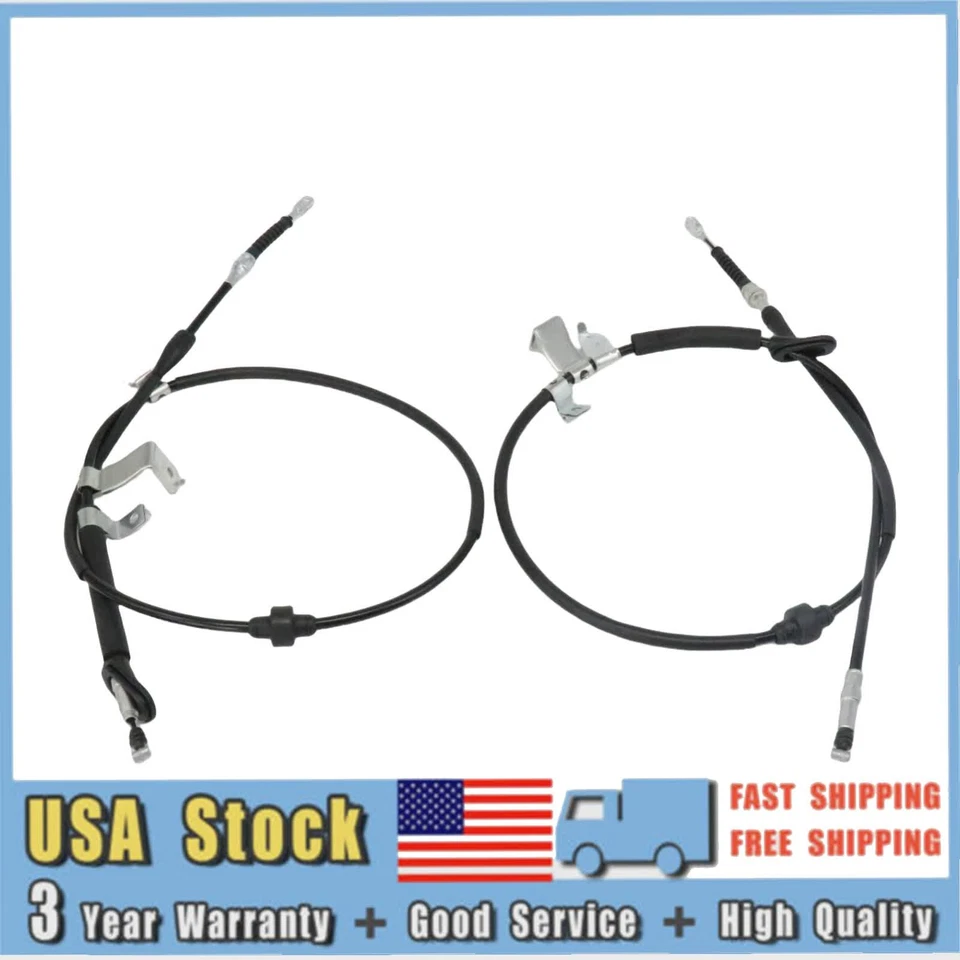 Par de cables de freno de estacionamiento traseros para Acura Integra 1994-1998 Honda Civic 1992-2000 Foto 4 de 4