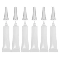  6 Pcs Empty Squeeze Tubes Lip Gloss Essential Oil DIY Cosmetic Containers