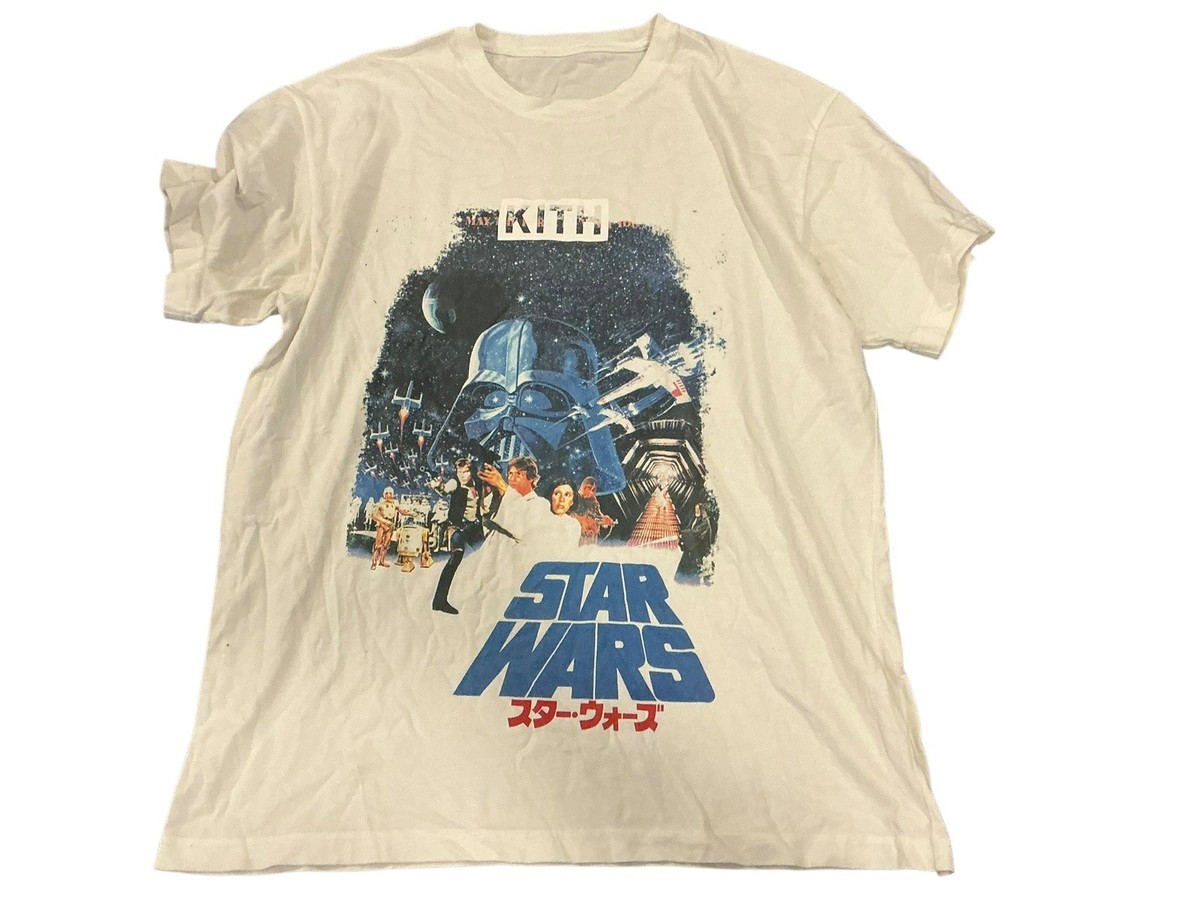 KITH X STAR WARS Men's Crew T Shirt A NEW HOPE Darth Vader Han