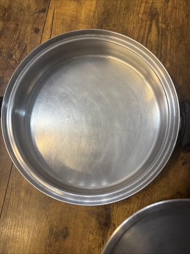 Padella Vintage Permanente 5 Strati Multi Core Acciaio Inox 11" Con Coperchio - Foto 7 di 12