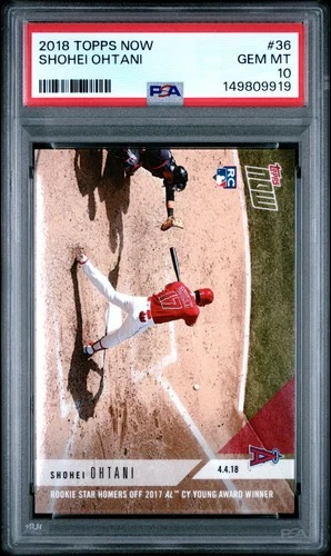 2018 Topps Now #36 Shohei Ohtani PSA 10