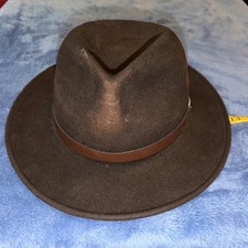 Vintage Orvis Lite Felt, Packable Outback Hat, Brown, USA Made, Water Repellant