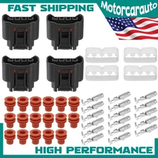 4PCS For 2002-2010 Toyota Camry 2.4L Ignition Coil Female Connector Plug Harness