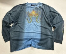 Vintage Y2K Extreme Limit Long Sleeve Shirt Size 2XL Affliction Style Dragon