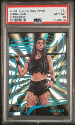 2023 Panini Revolution WWE #71 Cora Jade Sunburst /99 PSA 10 GEM MINT
