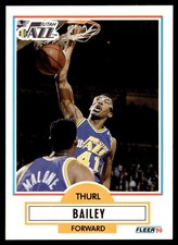 1990-91 Fleer Thurl Bailey Utah Jazz #182