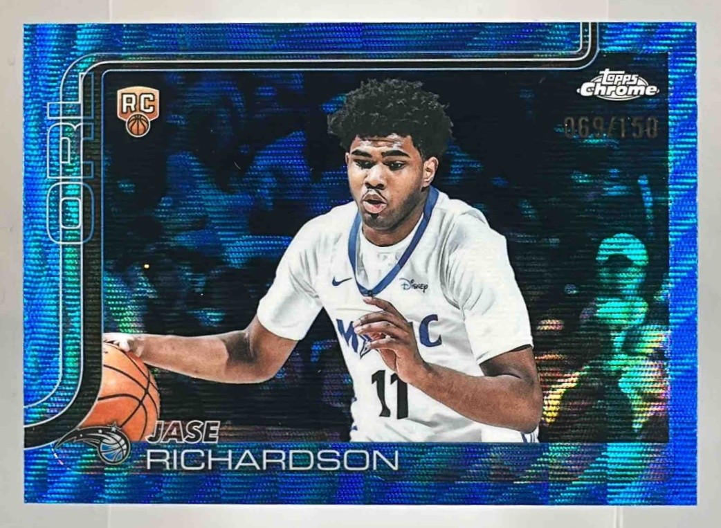 2025 Topps Chrome Jase Richardson Blue Wave Refractor /150 #275 RC Magic