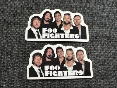 Lot (2) FOO FIGHTERS 1 1/2'' x 3'' Band Logo Stickers DAVE Grohl FAST! FREE SHIP!