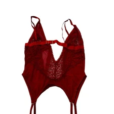 Seven Til Midnight Red Lace Lingerie Top Women Intimates One Size | 66-14