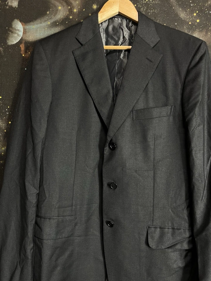 Chaqueta Blazer Brioni Chigi 100% Lana/Cupro Gris Oscuro Talla 50R 40UK Hombre’s De Colección Foto 3 de 4