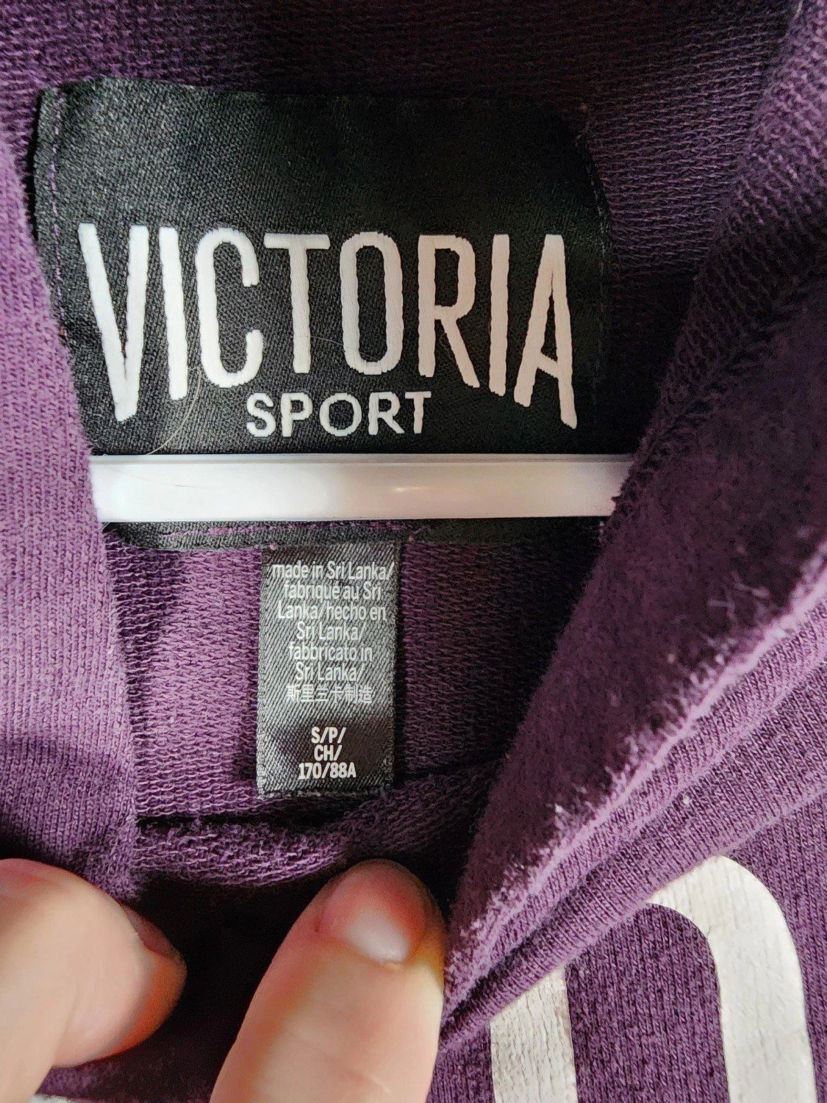 UNDERCOVER Victorias secret sport viola pullover maglione felpa con cappuccio piccolo