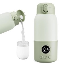 Portable Bottle Warmer for Travel, 2-Min Fast Heating Baby Bottle Warmer,12.8oz