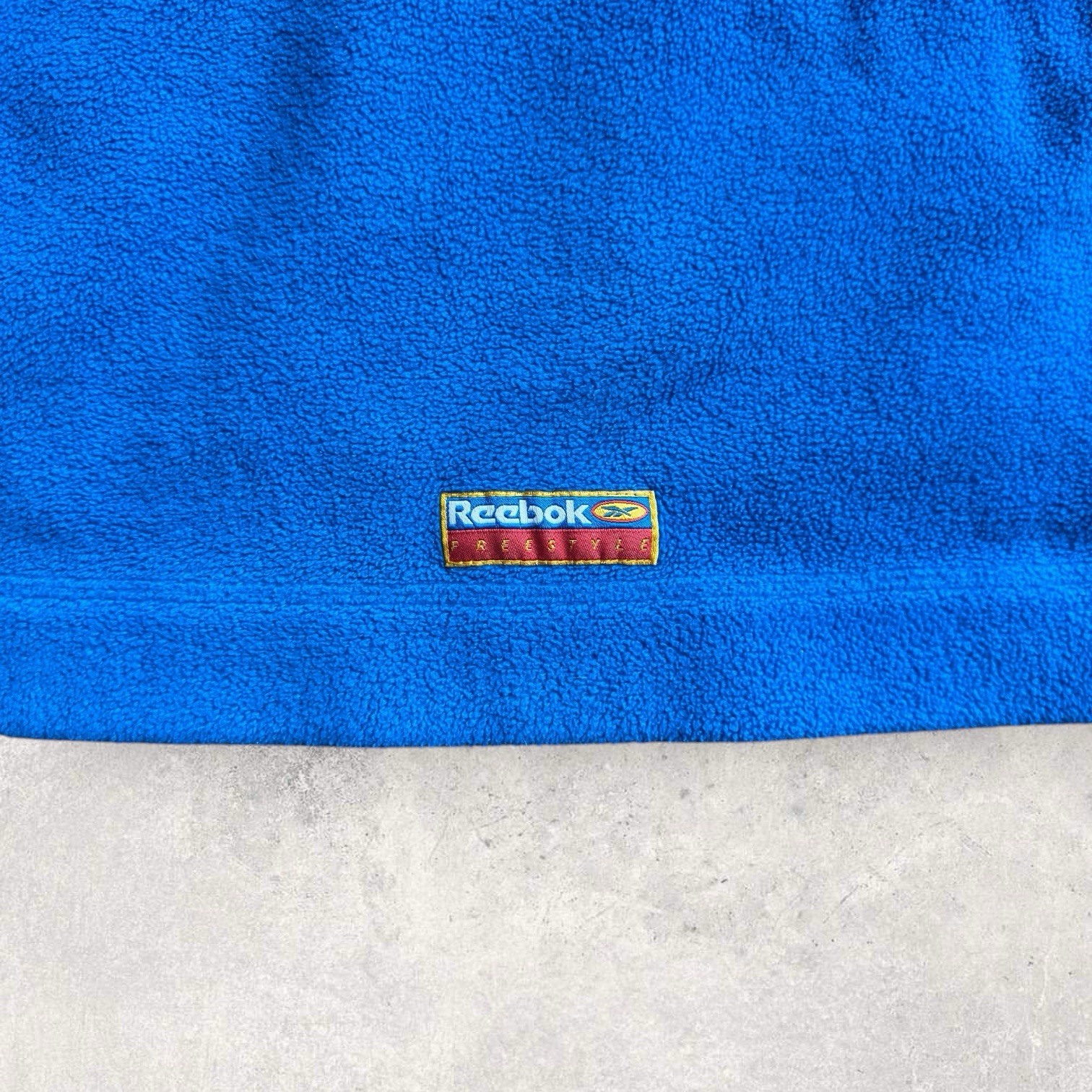Vintage Women’s Reebok Blue Fleece Freestyle 90s Full Zip Jacket Size 10 image 10