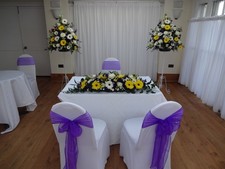 50 white Spandex Universal Chair Seat Covers Meeting Wedding Party Event Used