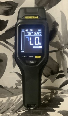  General Tools Pin Moisture Meter w/ Backlit Display for Wood, Drywall MM17