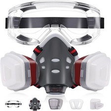7 in1 Full Face Mask For 7502 Series Gas Painting Spray Protection Respirator
