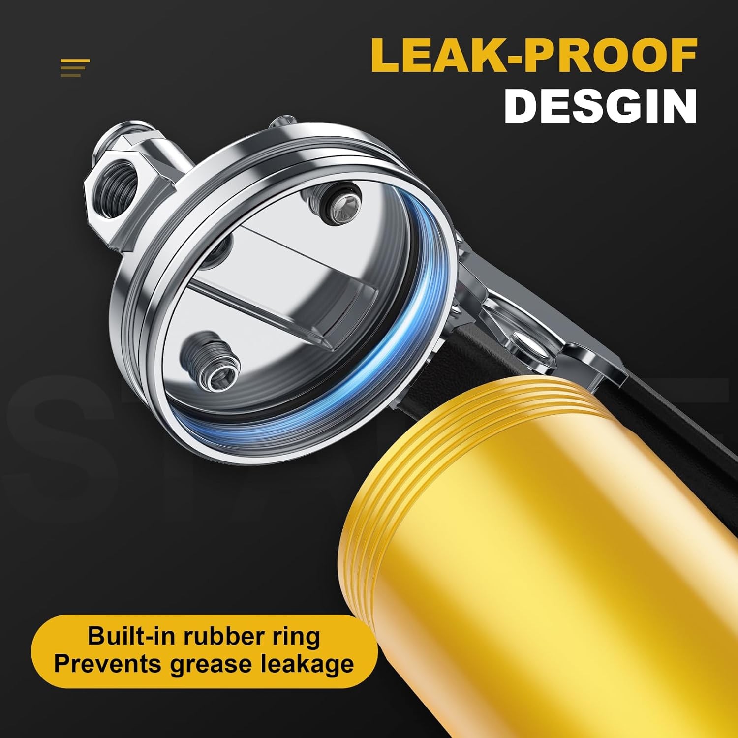 2025 Grease Gun Pistol Grip 8000PSI Professional Heavy Duty 18" Flex Hose 14oz