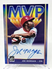 2019 Donruss Optic MVP Joe Morgan Purple Refarctor On Card Autograph #'d /15