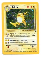Raichu 16/102 HOLO Rare Base Set 2 Pokemon English Card FART SWIRL LP on eBay