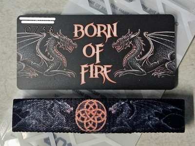 ZOX ''BORN OF FIRE'' DRAGON BLOG New Med Interactive Collectible Wristband 