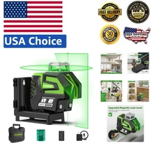 Outdoor-Ready Laser Level Tool - 360° Lines, Water-Resistant & 10-Hour Battery