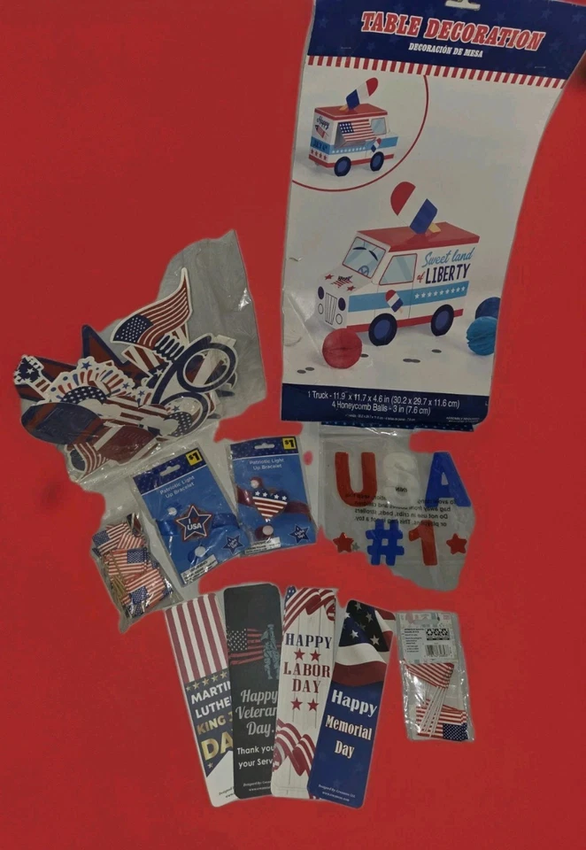 PATRIOTIC HOLIDAY PHOTO BOOTH AND PARTY KIT NEW - Image 2 of 4