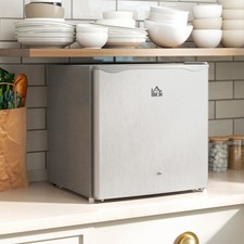 HOMCOM 46L Counter Top Fridge Mini Fridge with Lock Chiller Box Refurbished