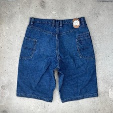 Y2K Phat Farm Jean Shorts 36 Logo Hip Hop Baggy Denim Deadstock 90s Vintage