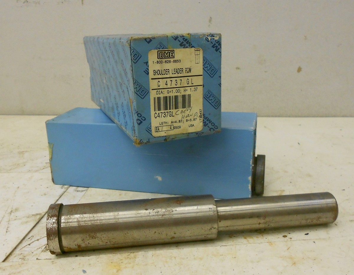 DME Straight Leader Pin Lot Of 2 C 4737 GL 1 1/2inch dia. x 8 3/4