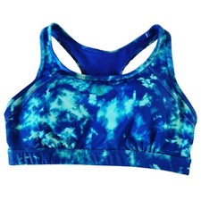Xersion Womens Light Support Blue Sport Bra Size S Swimwear