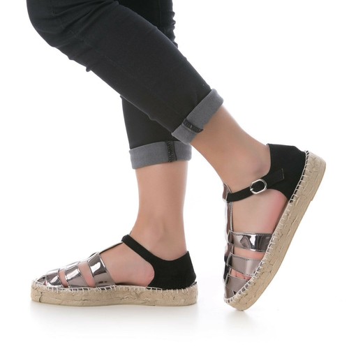 scarpe sandali ragnetto fibbie cinturino donna platform corda espadrillas  167-22 | eBay