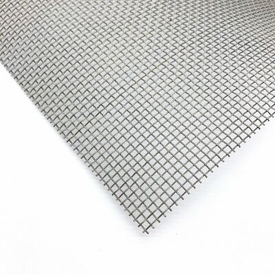 Edelstahl blank Drahtgewebe MW2,5x2,5 t=0,7mm V2A Gitter auf wunschmaß ZUSCHNITT