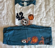 Circo Youth Teen Boys Kids 2 piece PJ pajama set Pants Blue White Sports 14 Used